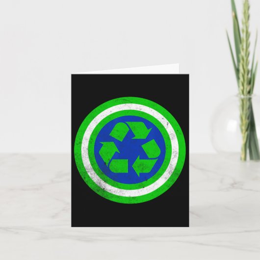 Captain Recycle Earth Day Karte (Vorderseite)