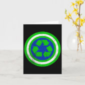 Captain Recycle Earth Day Karte (Gelbe Blume)