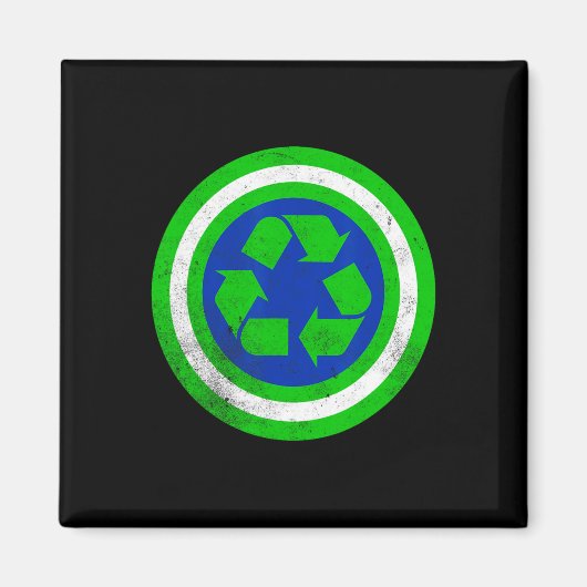 Captain Recycle Earth Day Magnet (Vorne)