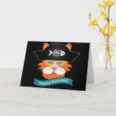 Captain Red - Grußkarte, Standard-weiße Envelo Karte (Gelbe Blume)