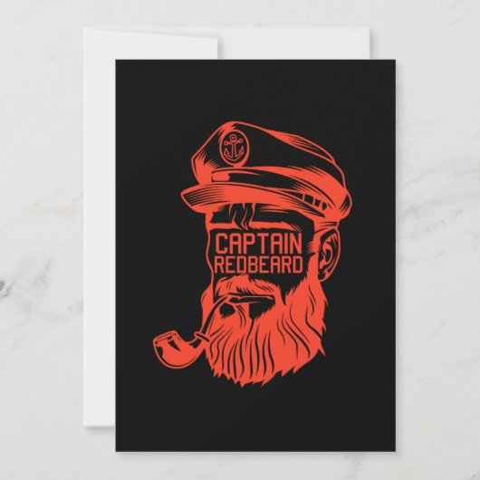 Captain Redhead Red Beard Ginger Beard Red Hair Gi Einladung (Vorderseite)