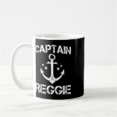 Captain Reggie Funny Birthday Personalisiert Name  Kaffeetasse (Links)