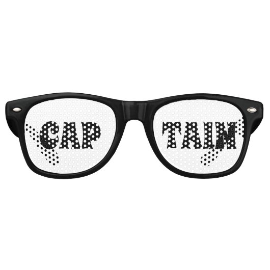 CAPTAIN Retro-Shades / Fun-Party Partybrille (Vorderseite)
