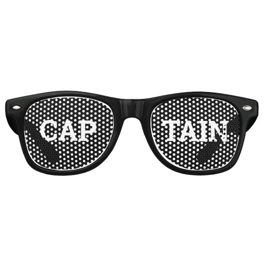 CAPTAIN Retro-Shades / Fun-Party-Sonnenbrille Partybrille (Vorderseite)