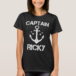 Captain Ricky lustiger Geburtstagsname Boot Gesche T-Shirt