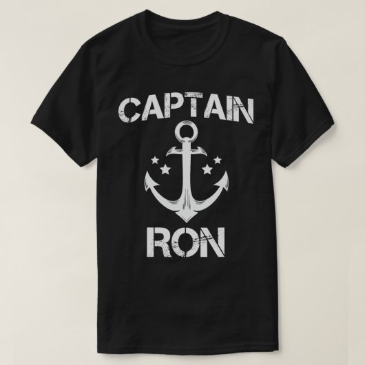 CAPTAIN RON Funny Birthday Personalisiert Name Boo T-Shirt (Design vorne)