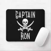 Captain Ron Personalisierter Piratenschädel Bootfa Mousepad (Mit Mouse)