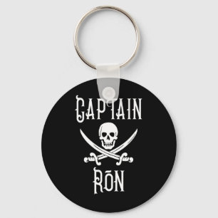 Captain Ron Personalisierter Piratenschädel Bootfa Schlüsselanhänger