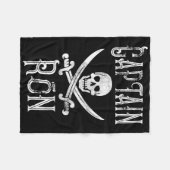 Captain Ron Vintage Personalized Pirate Boating  Fleecedecke (Vorderseite (Horizontal))