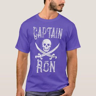 Captain Ron Vintages Personalisiertes Piratenboot T-Shirt