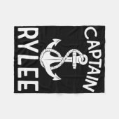 Captain Rylee Anchor Boat Boating Yacht Ship Fleecedecke (Vorderseite (Horizontal))