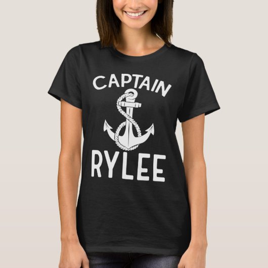 Captain Rylee Anchor Boat Boating Yacht Ship  T-Shirt (Vorderseite)