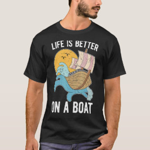 Captain Sail Boat Nautical Sailor Skipper Segeln T-Shirt