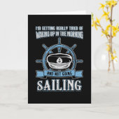 Captain Sail Boat Sailing Sea Sailor Geschenk Idee Karte (Gelbe Blume)