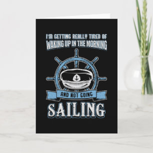 Captain Sail Boat Sailing Sea Sailor Geschenk Idee Karte