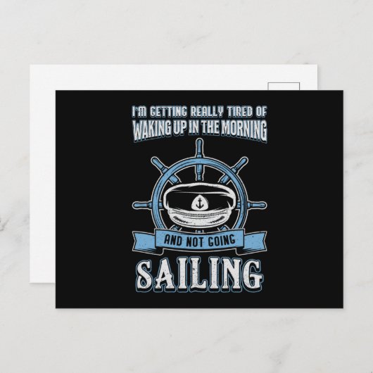 Captain Sail Boat Sailing Sea Sailor Geschenk Idee Postkarte (Vorne/Hinten)