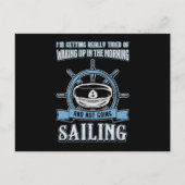 Captain Sail Boat Sailing Sea Sailor Geschenk Idee Postkarte (Vorderseite)