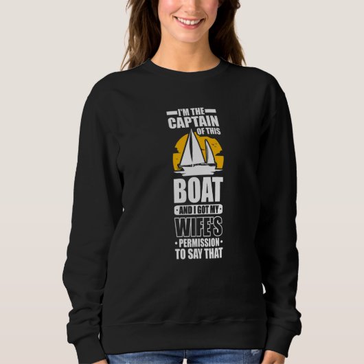 Captain Sailing Boat Boater Sailor Captain Sweatshirt (Vorderseite)