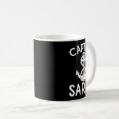 Captain Sarah Anchor Boat Yacht Boating Ship  Kaffeetasse (VorderseiteRechts)