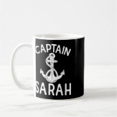 Captain Sarah Anchor Boat Yacht Boating Ship Kaffeetasse (Links)
