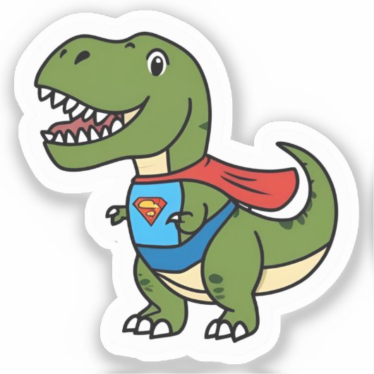 Captain Saurus Sticker (Vorderseite)