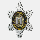 Captain Schneeflocken Zinn-Ornament (Rechts)