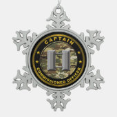 Captain Schneeflocken Zinn-Ornament (Vorderseite)