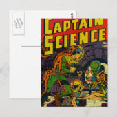 Captain Science Postkarte (Vorne/Hinten)