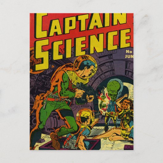 Captain Science Postkarte (Vorderseite)