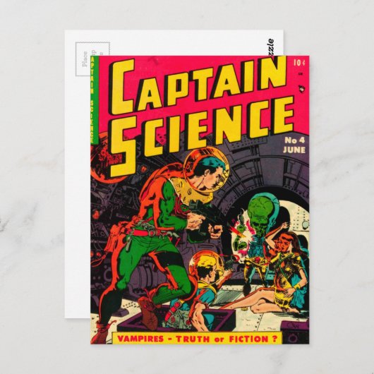 Captain Science — Vampire: Wahrheit oder Fiktion? Postkarte (Vorne/Hinten)