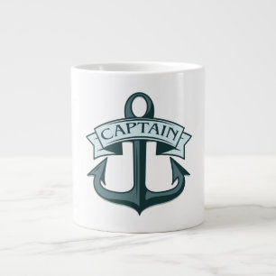 Captain Ships Anchor Jumbo-Tasse
