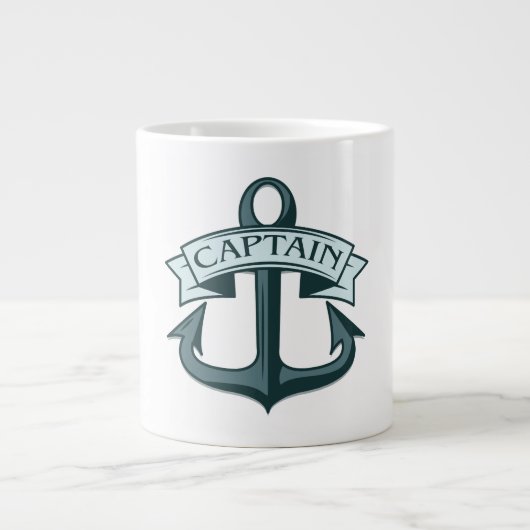 Captain Ships Anchor Jumbo-Tasse (Vorderseite)