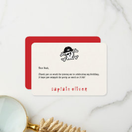 Captain Skull Kindergeburtstag von Pirate Dankesch Dankeskarte