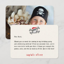 Captain Skull Kindergeburtstag von Pirate Dankesch Einladung