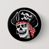 Captain Skull Pirate Button (Vorderseite)