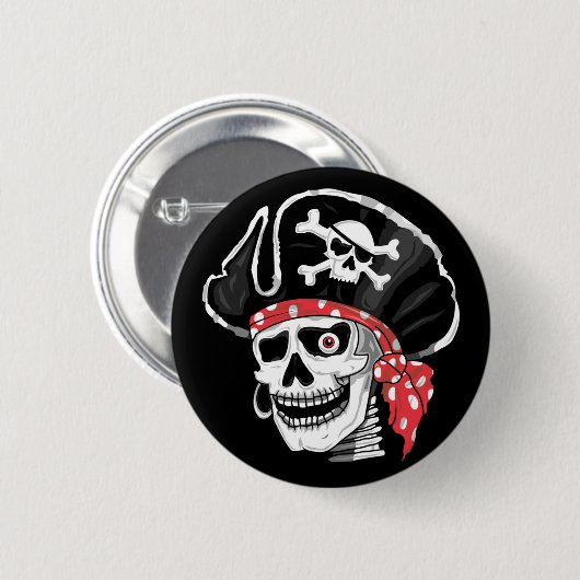 Captain Skull Pirate Button (Vorne & Hinten)