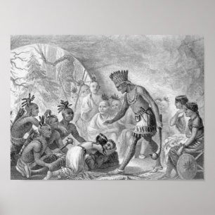 Captain Smith gerettet von Pocahontas Poster