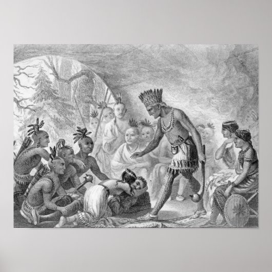 Captain Smith gerettet von Pocahontas Poster (Vorne)