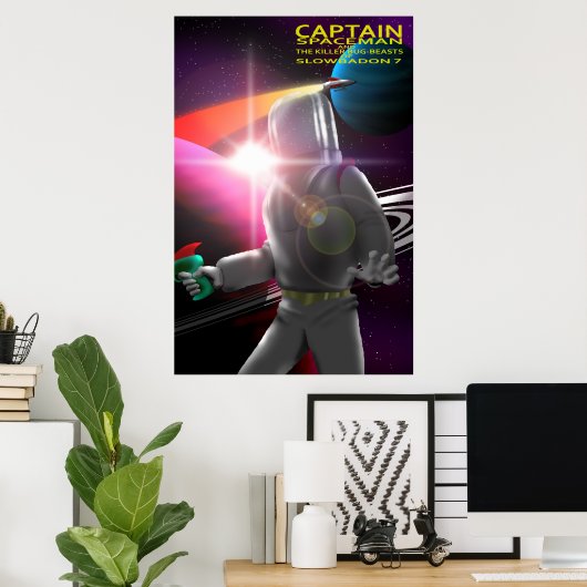 Captain Spaceman Poster (Heimbüro)