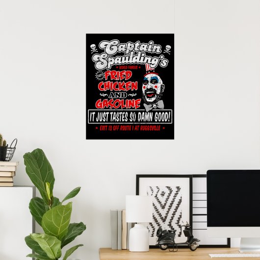 Captain Spaulding Fried Chicken Benzoline Poster (Heimbüro)