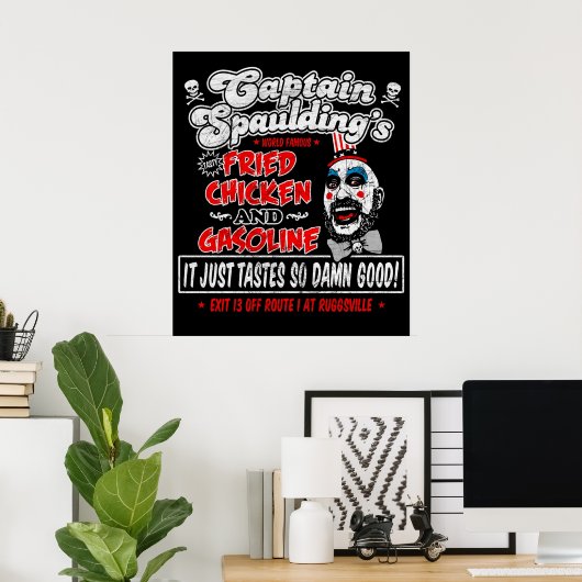 Captain Spaulding Fried Chicken Benzoline Poster (Heimbüro)