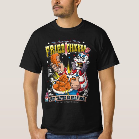 Captain Spaulding mit gebratenem Huhn T-Shirt (Vorderseite)