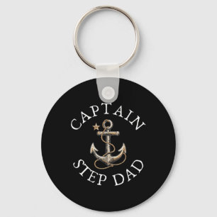 Captain Step-dad Boat Segelboot Vintag Anch Schlüsselanhänger