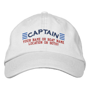 CAPTAIN Stripes für Ihr Namensboot lokal Bestickte Kappe