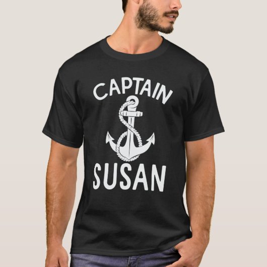Captain Susan Anchor Boat Boating Ship Yacht T-Shirt (Vorderseite)