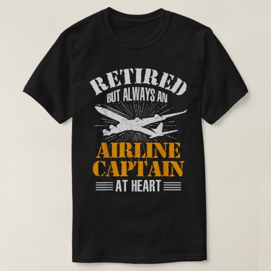 Captain T Pilot Ruhestand Geschenke T T-Shirt (Design vorne)