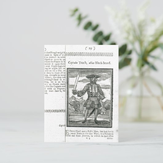 Captain Teach, Alias Black Beard Postkarte (Stehend Vorderseite)