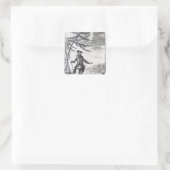 Captain Teach, allgemein Blackbeard genannt Quadratischer Aufkleber (Tasche)