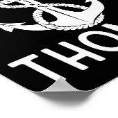 Captain Thomas Anchor Yacht Boating Ship Boat Poster (Ecke)