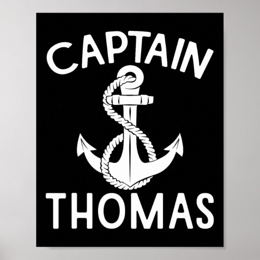 Captain Thomas Anchor Yacht Boating Ship Boat Poster (Vorne)